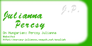 julianna percsy business card